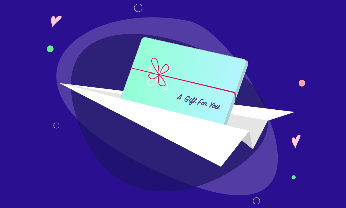 Gift on Paper Plane